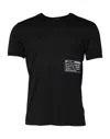 Dolce & Gabbana Black Logo Patch Cotton Crew Neck T-shirt In Black
