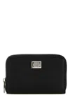 Dolce & Gabbana Black Logo Patch Wallet In Black