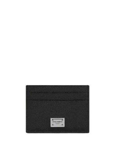 DOLCE & GABBANA BLACK LOGO PLAQUE CARD HOLDER,BP0330AG21919172298
