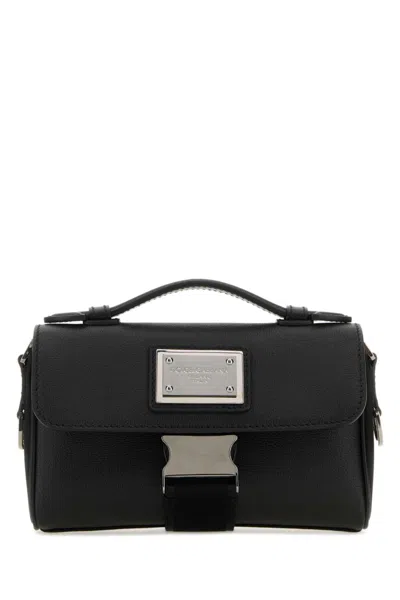 Dolce & Gabbana Black Logo-plaque Crossbody Bag