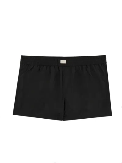 DOLCE & GABBANA DOLCE & GABBANA BLACK LOGO PLAQUE SWIMSUIT