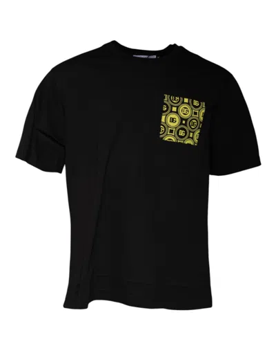Pre-owned Dolce & Gabbana Black Logo Print Cotton Short Sleeves Men's T-shirt ()