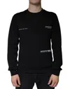Dolce & Gabbana Black Logo Print Crewneck Sweatshirt Sweater In Black