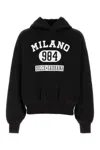 Dolce & Gabbana Hooded Sweatshirt In Jersey With Print In Black