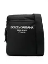 Dolce & Gabbana Dolce&gabbana Blue Messenger Bag In Nylon In Black