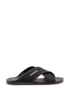 Dolce & Gabbana Black Logo Sandals In Black