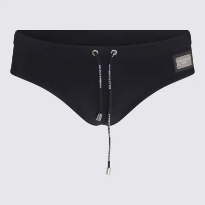 Dolce & Gabbana Black Logo Slip Beachwear