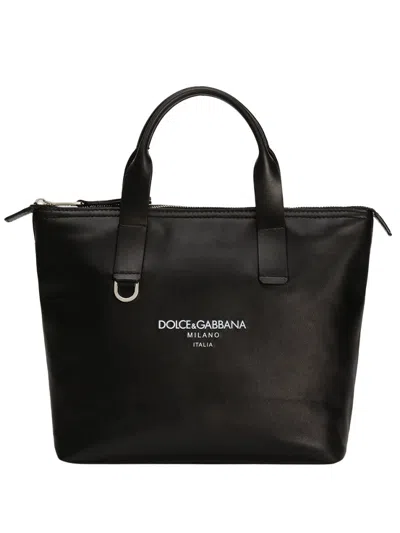 Dolce & Gabbana Black Logo Small Tote Bag