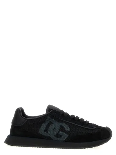 DOLCE & GABBANA BLACK LOGO SNEAKERS