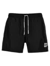 Dolce & Gabbana Logo-print Swim Shorts In Black