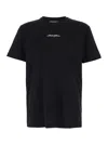 Dolce & Gabbana Black Crewneck T-shirt With Signature Logo In Cotton Man In Black