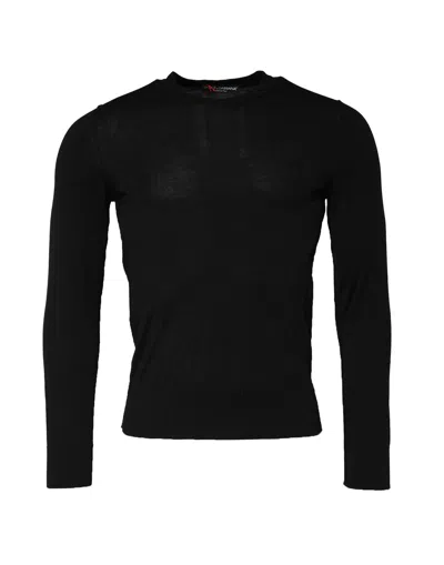Pre-owned Dolce & Gabbana Black Long Sleeve Crew Neck Pullover Men's Sweater ()