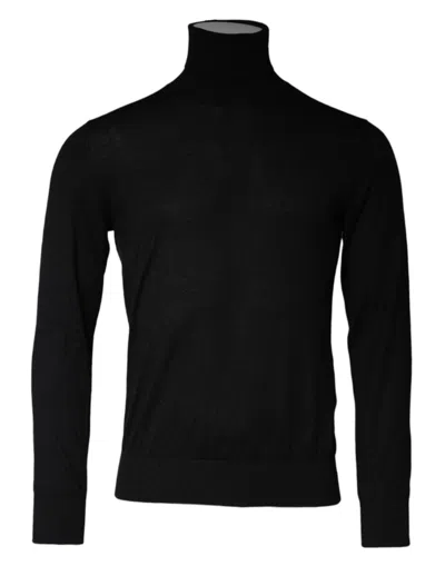 Dolce & Gabbana Black Longsleeve Turtleneck Pullover Sweater