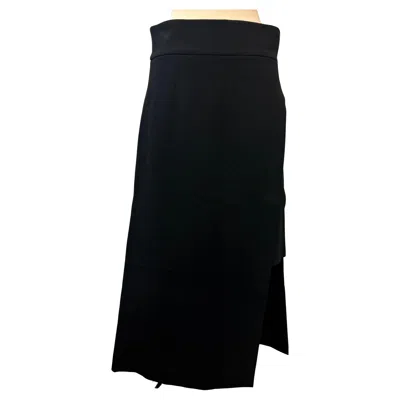Pre-owned Dolce & Gabbana Black Longuette Skirt Fr 40 / It 44