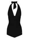 Dolce & Gabbana Black Low-cut One-piece Swimsuit