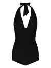 Dolce & Gabbana Black Low-cut One-piece Swimsuit Dolce E Gabbana In Black