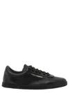 Dolce & Gabbana Black Low Top Perforated Sneakers With Logo Detail In Leather Man In Black