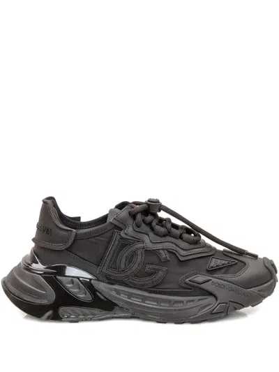 Dolce & Gabbana Black Low-top Sneakers With Logo