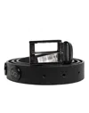 Dolce & Gabbana Black Luxury Leather Dg Studs Buckle Belt In Black