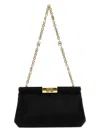 Dolce & Gabbana Marlene Small Satin Shoulder Bag In Black