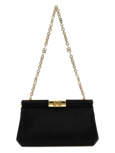 DOLCE & GABBANA BLACK MARLENE SMALL SHOULDER BAG