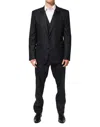 Dolce & Gabbana Black Martini 2 Buttons Suit 3 Piece Suit In Animal Print