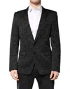 Dolce & Gabbana Black Martini Brocade Single Breasted Men's Blazer