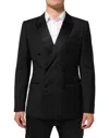Dolce & Gabbana Black Martini Double-breasted Suit Blazer In Black
