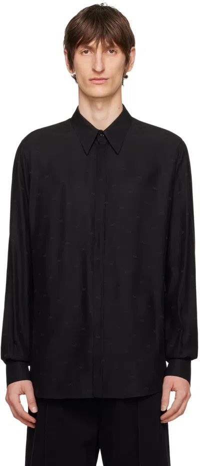 Dolce & Gabbana Black Martini-fit Shirt In Nero