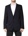 Dolce & Gabbana Dark Blue Taormina Cotton Blazer Suit Jacket