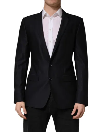 Dolce & Gabbana Black Martini Single Breasted Jacket Blazer