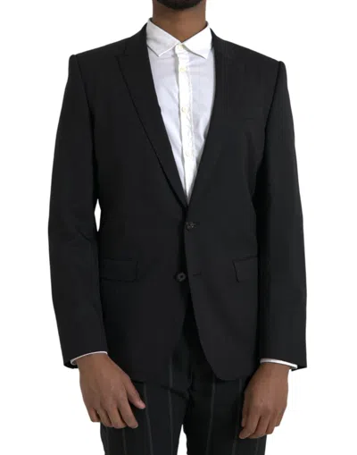 Dolce & Gabbana Black Martini Slim Fit Jacket Coat Blazer