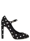 Dolce & Gabbana Black Mary Jane Pumps In Blackwhite