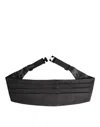 Dolce & Gabbana Black Men 100% Silk Belt Wide Waist Cummerbund In Black