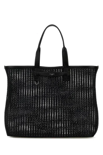Dolce & Gabbana Black Mesh Shopping Bag