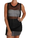 Dolce & Gabbana Elegant Black Mesh Sleeveless Blouse Top