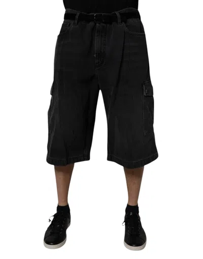 Dolce & Gabbana Bermuda Cargo Shorts In Black