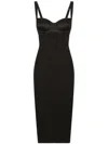 Dolce & Gabbana Bustier Neckline Pencil Dress With Open Back In Black