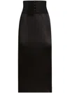 Dolce & Gabbana Skirt With Corset-style Detail In Black