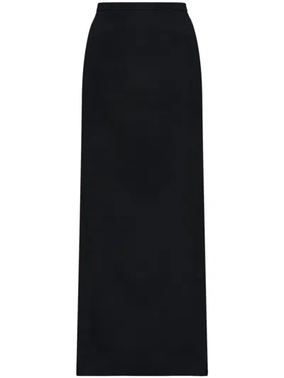 DOLCE & GABBANA BLACK MIDI SKIRT