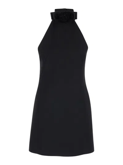 Dolce & Gabbana Short Dress With Neckline On Back In Black