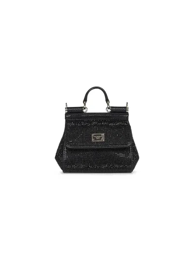 Dolce & Gabbana Black Mini Sicily Bag