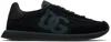 Dolce & Gabbana Low Top Sneakers Featuring Suede Accents In Nero/nero