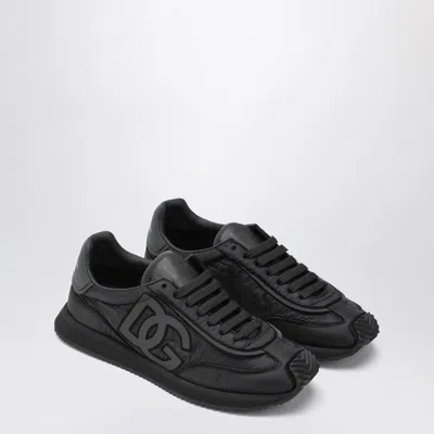Dolce & Gabbana Runner Panelled Shell Sneakers In Black