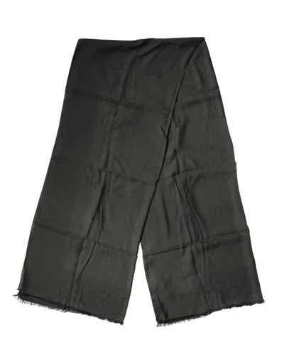 Dolce & Gabbana Black Modal Neck Wrap Men Shawl Men Scarf