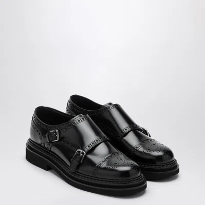 DOLCE & GABBANA BLACK MONKSTRAP LOAFER
