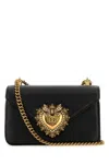 Dolce & Gabbana Black Nappa Leather Devotion Shoulder Bag In Black