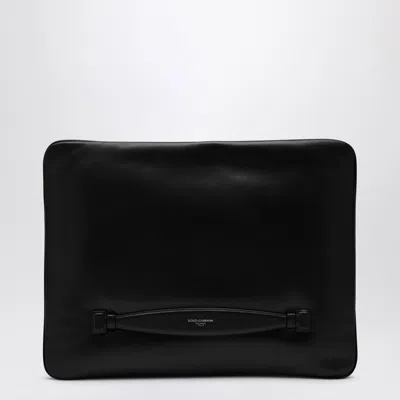 DOLCE & GABBANA DOLCE&GABBANA BLACK NAPPA LEATHER HANDBAG