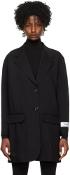 Dolce & Gabbana Black Notched Lapel Blazer In N0000 Nero