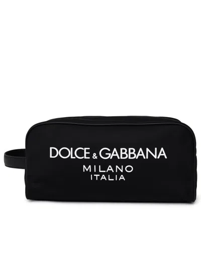 DOLCE & GABBANA DOLCE & GABBANA BLACK NYLON BEAUTY CASE